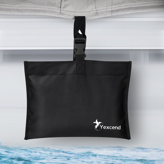 Boat Cover Sand Bag Mooring Kit, 600D Marine Grade Polyester Canvas with Tarp Clip Accessories