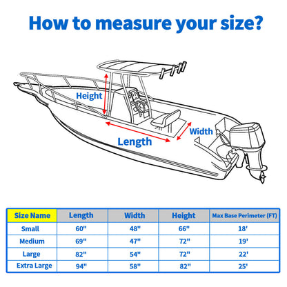 Yexcend T-Top Center Console Boat Cover, Heavy Duty 600D Waterproof T Top Console Cover with Motor Cover, UV Resistant Polyester T-Top Boat Cover, Gray