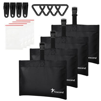 Boat Cover Sand Bag Mooring Kit, 600D Marine Grade Polyester Canvas with Tarp Clip Accessories