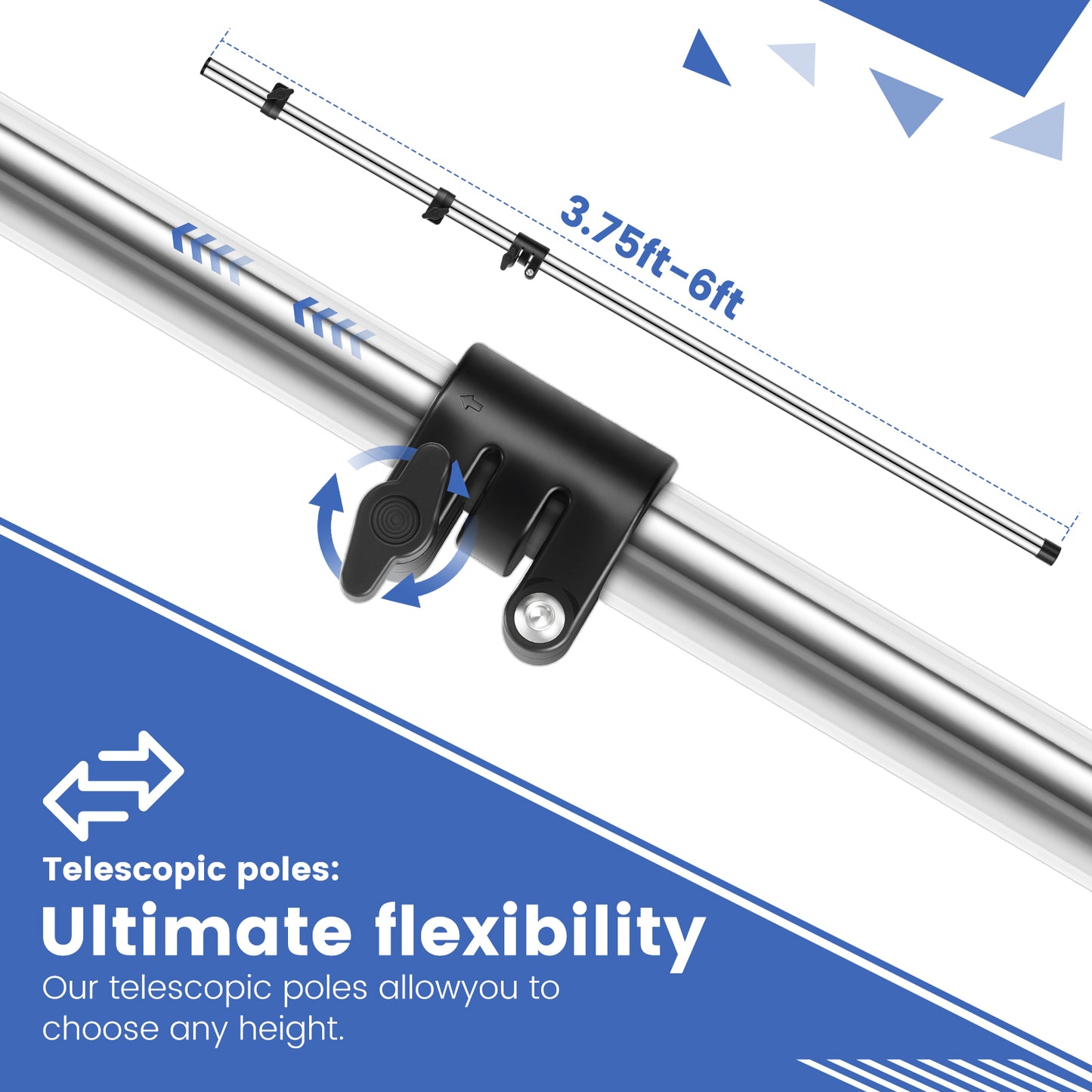 Universal T-Top Shade Extension 1400D Polyester with Adjustable Poles Heavy-Duty UV-Resistant & Waterproof Boat Shade with Telescopic Stainless Steel Pole Kit, Charcoal Gray